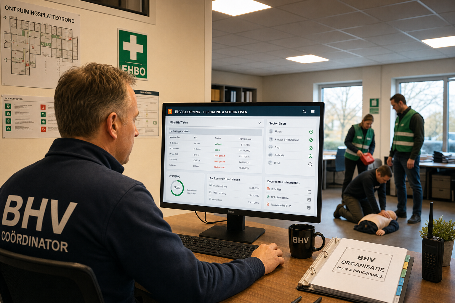 BHV e-learning herhaling frequentie