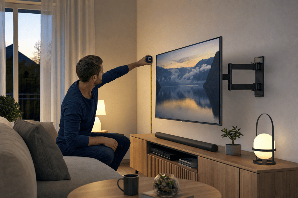 Op welke kijkhoogte hang je een tv wandhalterung 43 zoll op voor optimaal kijkcomfort in de woonkamer of slaapkamer?