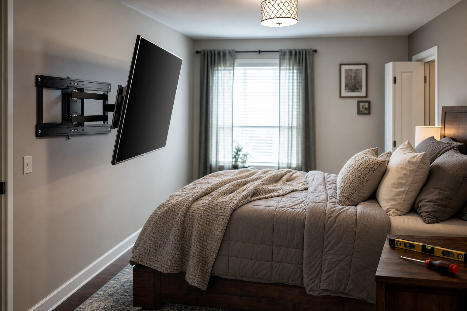 Correct TV height measurement for 43 inch wall mount